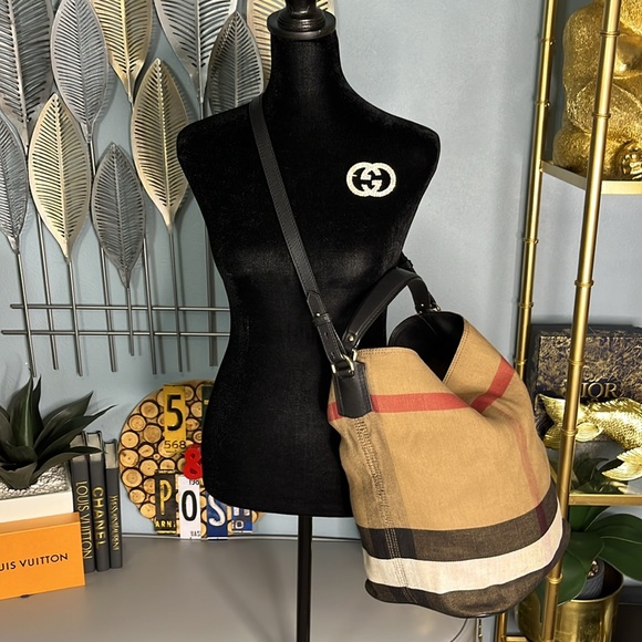 Burberry Canvas Mega Check Medium Ashby - Picture 6 of 10